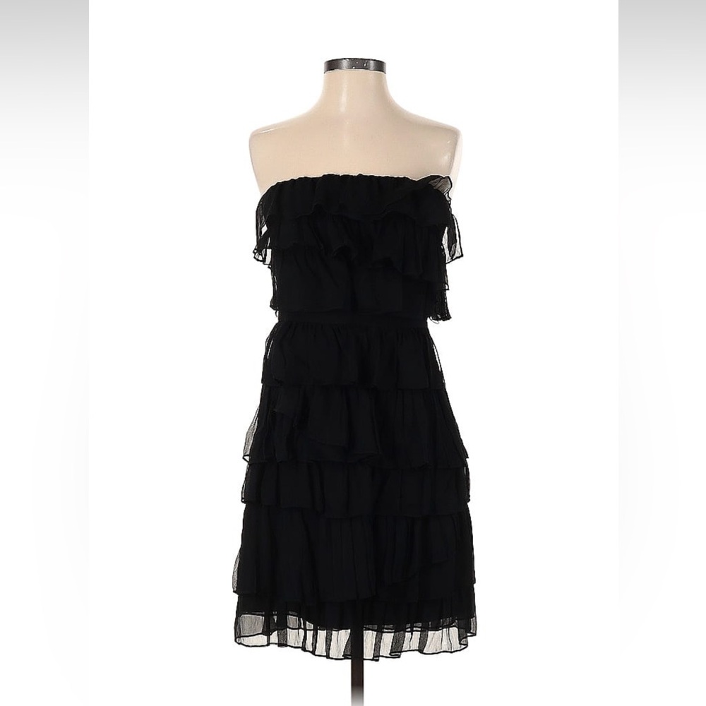 NWT J Crew silk strapless ruffle dress size 4
